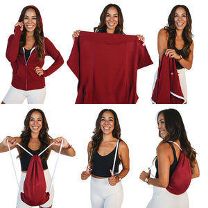 Damen Hero Hoodie Lite (cherry)